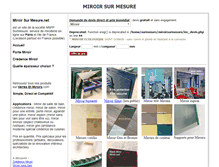 Tablet Screenshot of miroirsurmesure.net
